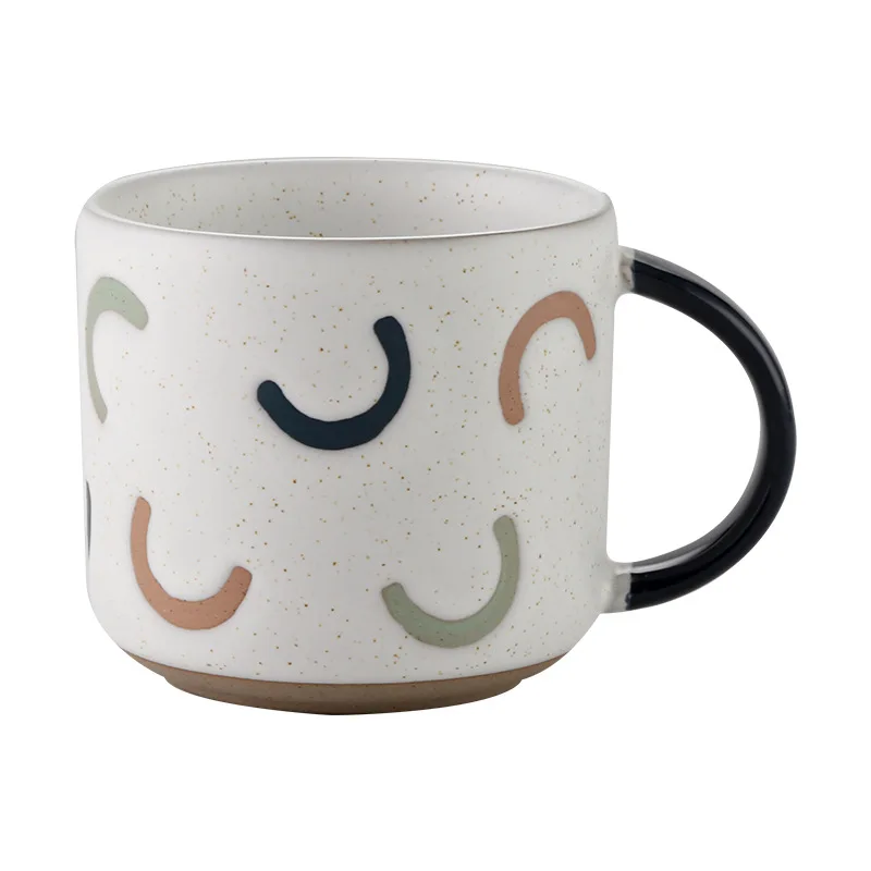 

Nordic color glaze ceramic home breakfast milk cup creative stoneware coffee mug, Green, blue, pink