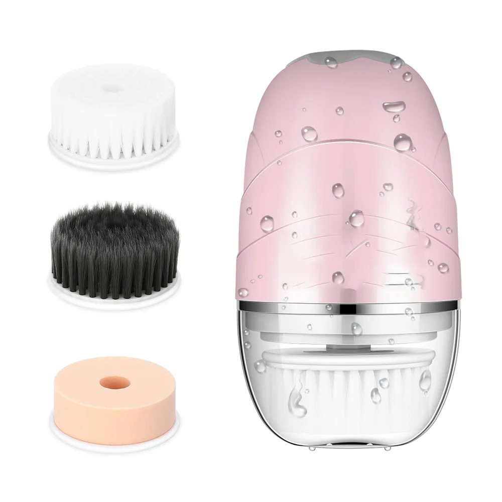 

3-1 Multifunction Electric Face Facial Cleansing Brush Spa Skin Care massage custom facial brush 2021 new selling design, Colorful