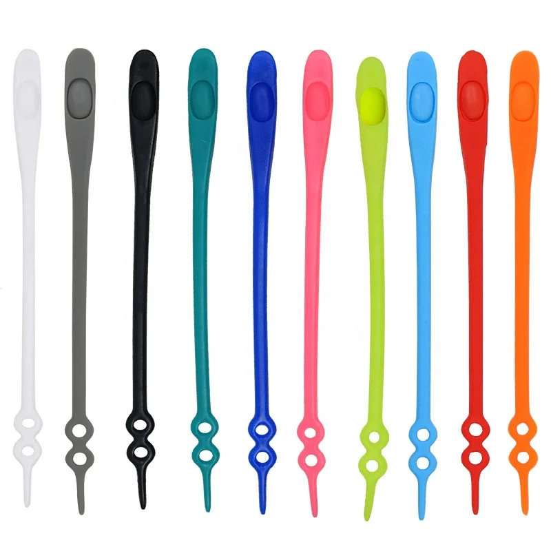 

Easy to bind Rainbow tie less Silicone elastic Shoelaces for shoes no tie, 13 colors