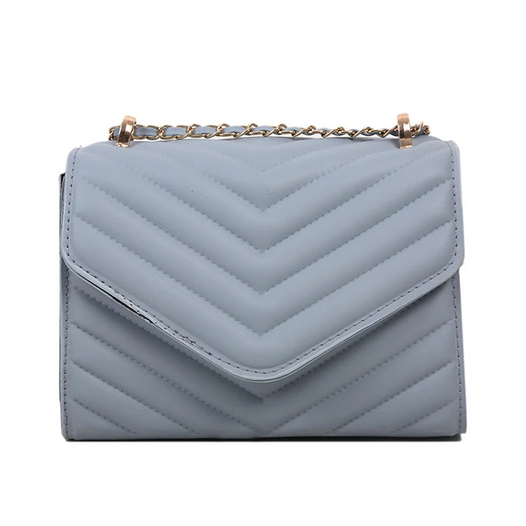 

New style designer luxury metal chain embroidery 100% PU Leather apricot handbags for women, 4colors