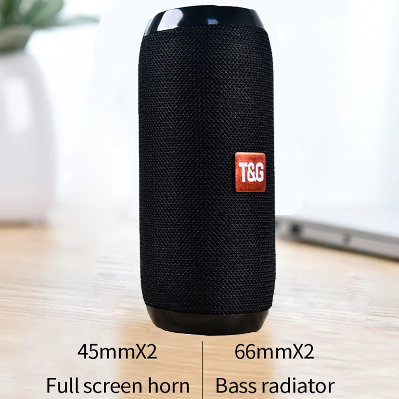 1200mAh Waterproof Subwoofer Portable Wireless Speaker 8D Surround Loudspeake TF Card/AUX /FM Radio /Call For Outdoor Sports - ANKUX.COM