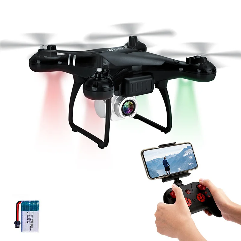 

Trajectory Flight Long Range Drones / Cool Light 2.4G Remote Control Moblie Controller Selifie Drone with 4K Camera, Black