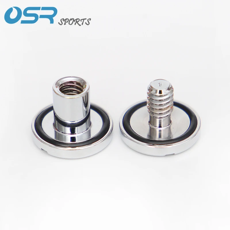 
1set brass nickle plated book screw bolt with friction O-ring for scuba diving backplate weight pocket diving harness connection 