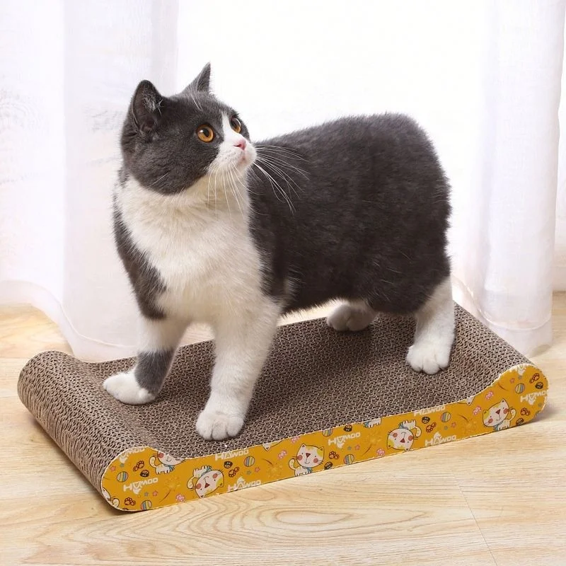 

Pet Funny Scratcher Cat Toy Cute Bone Type Corrugated Cat Scratcher Rest Sleeping Cat Pad, Photo