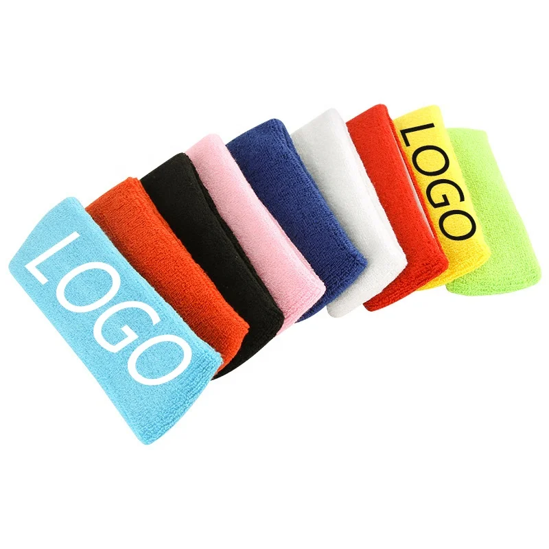 

Sports breathable colorful cotton head band custom logo sweatband headbands