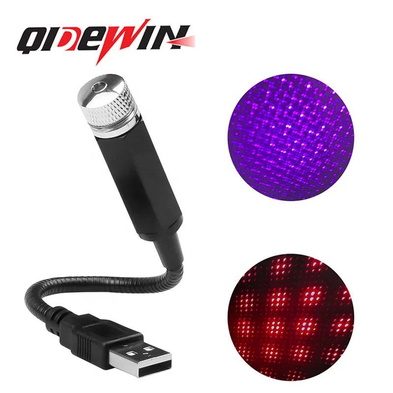 QIDEWIN Led Car Roof ceiling Interior Light Star decorative lights for car atmosphere lamp USB universal Projector Galaxy Lamp