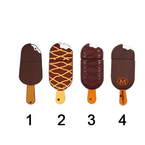 

Cartoon Ice Cream Bar USB Flash Drive 2.0 1GB 2GB 4GB PVC Pen Drive 3.0 8GB 16GBg 32GB 64GB USB Stick Popsicle Pendrive For Gift