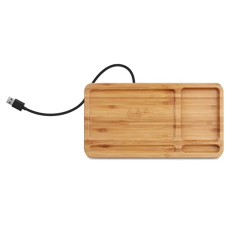 

Custom Qi Wooden Bamboo Pen Holder Wireless Charger Wood Wireless Charger