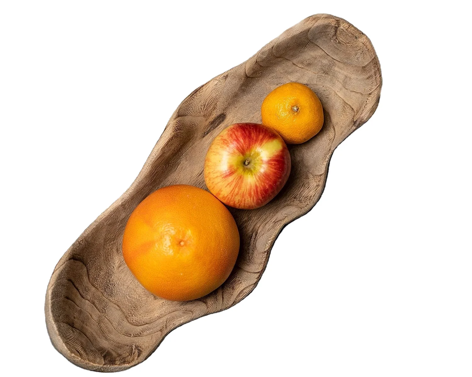 

Wooden Bowl Creative Large Dried Fruit Plate ,Wooden Dough Bowl,rustic wooden bowl, As picture