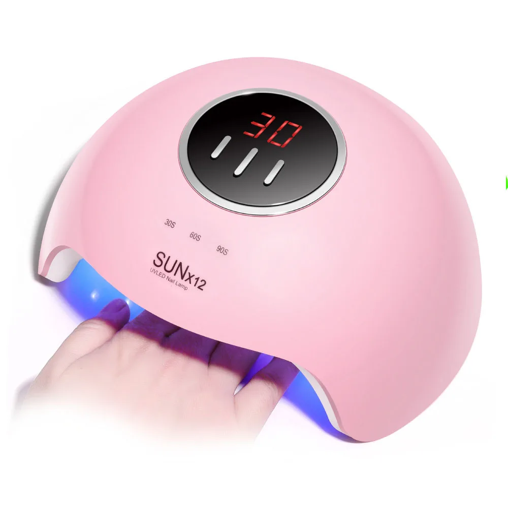 

54w Sun X12 Uv Led Rechargeable Cordless Nails Dryer Gel Curing Dual Light Smart Sensor Nail Lamp