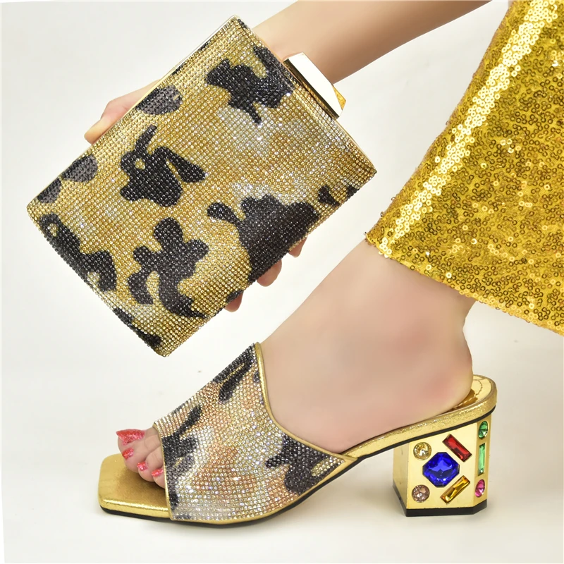 

New Arrival Italian Shoe and Bag Set for Party In Women High Heels Sexy Luxery Shoes Women Shoes and Bag for Party Wedding, Purple,red,blue,gold,black