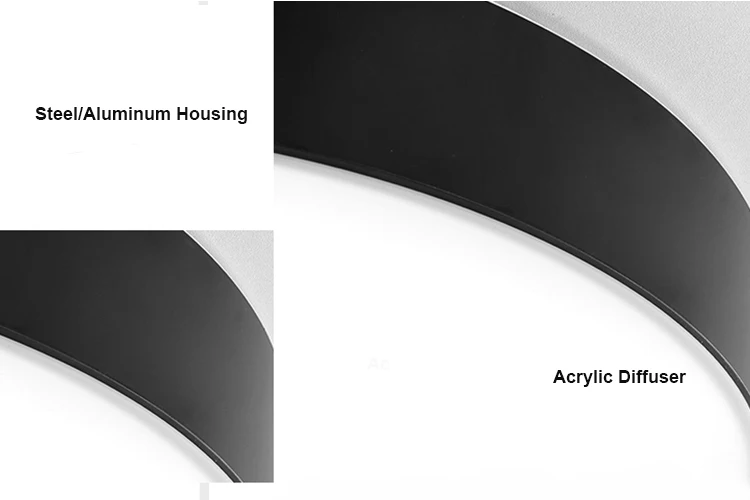 Zhongshan factory aluminum acrylic round circle LED panel light with different sizes 3 years warranty