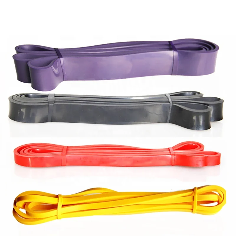 

4 pcs Set Fitness Exercise Gym Equipment Pull Up Assist High Quality Latex Loop Custom Logo Long Home Workout Resistance Bands, Yellow,red,black and purple or custom color