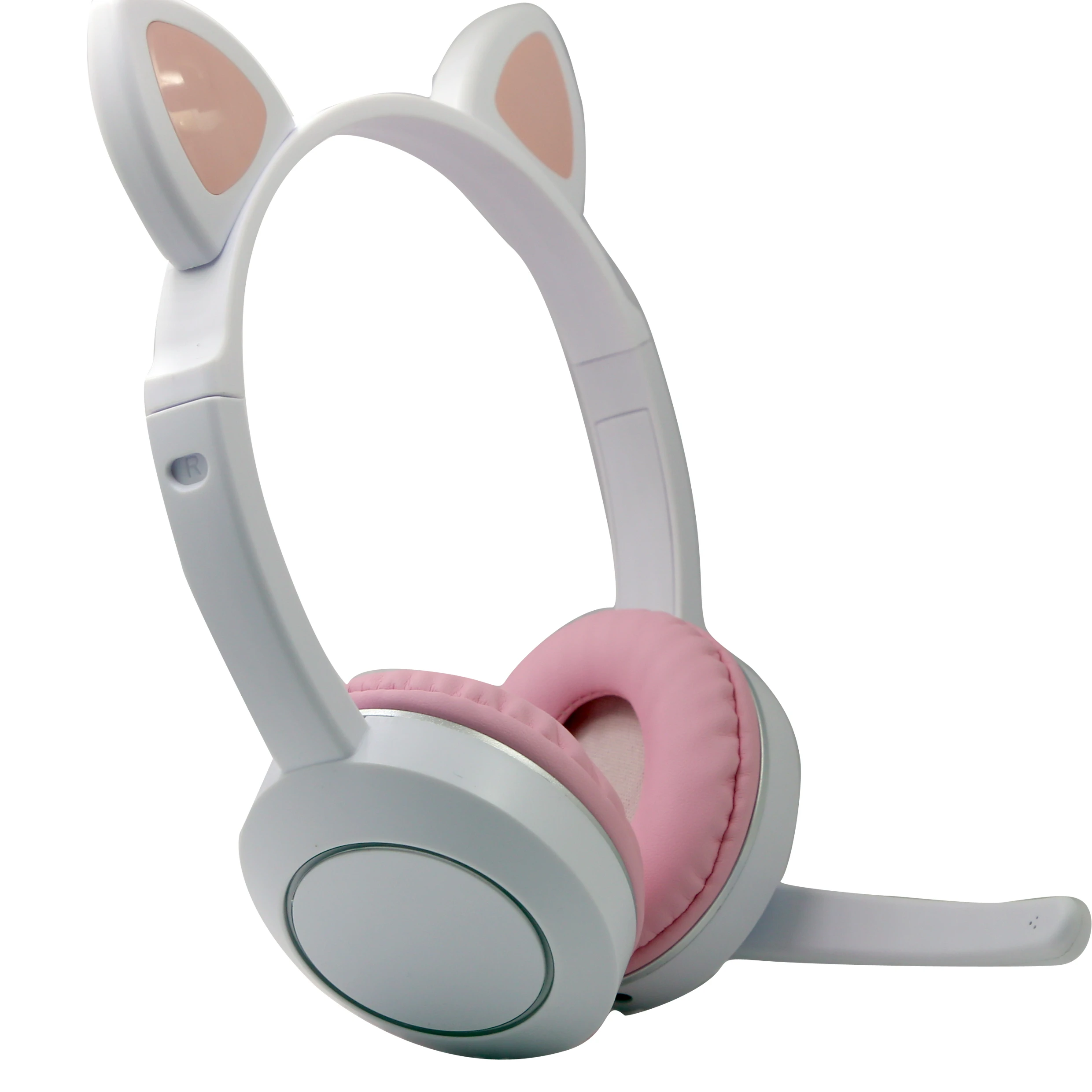 

LED light wired headphone with ear cat for children