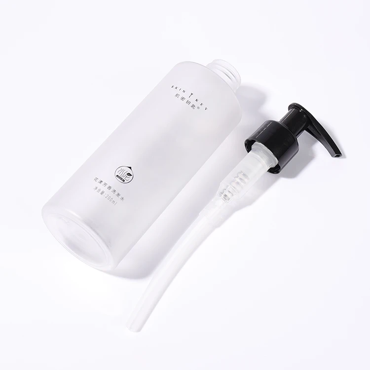 

200ml round plastic bottle for cosmetic skin care products container made of PET lotion frosted plastic bottle