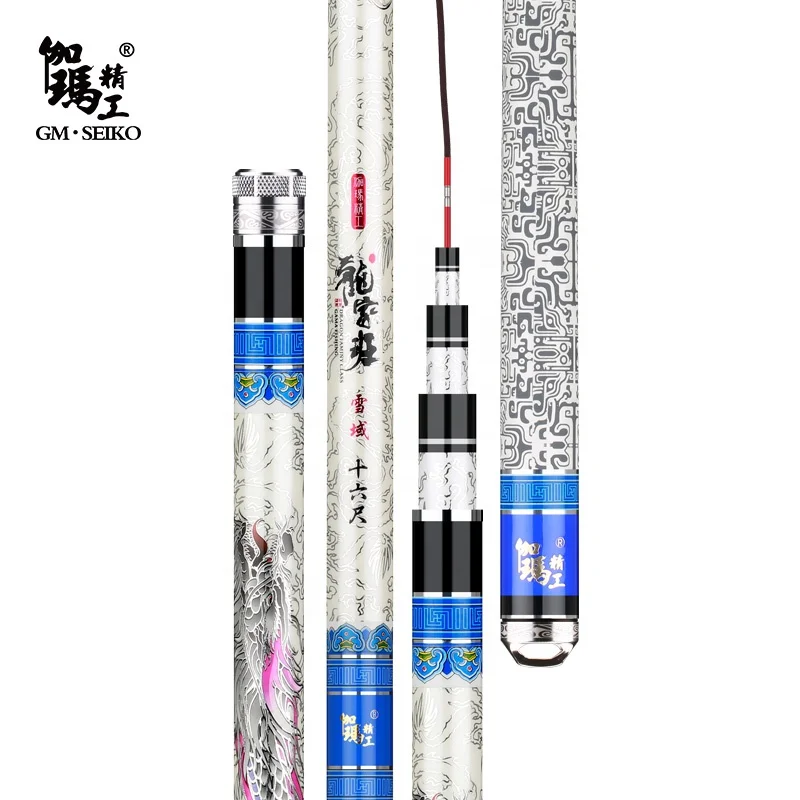 

High carbon material telescopic ultralight hand fishing rod, White