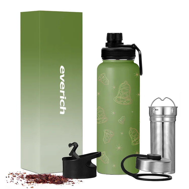 

Everich Reusable Drink Sport Flask Water infuser Bottle Double Wall Insulated Stainless Steel with Custom Logo, Customized color thermos bottle