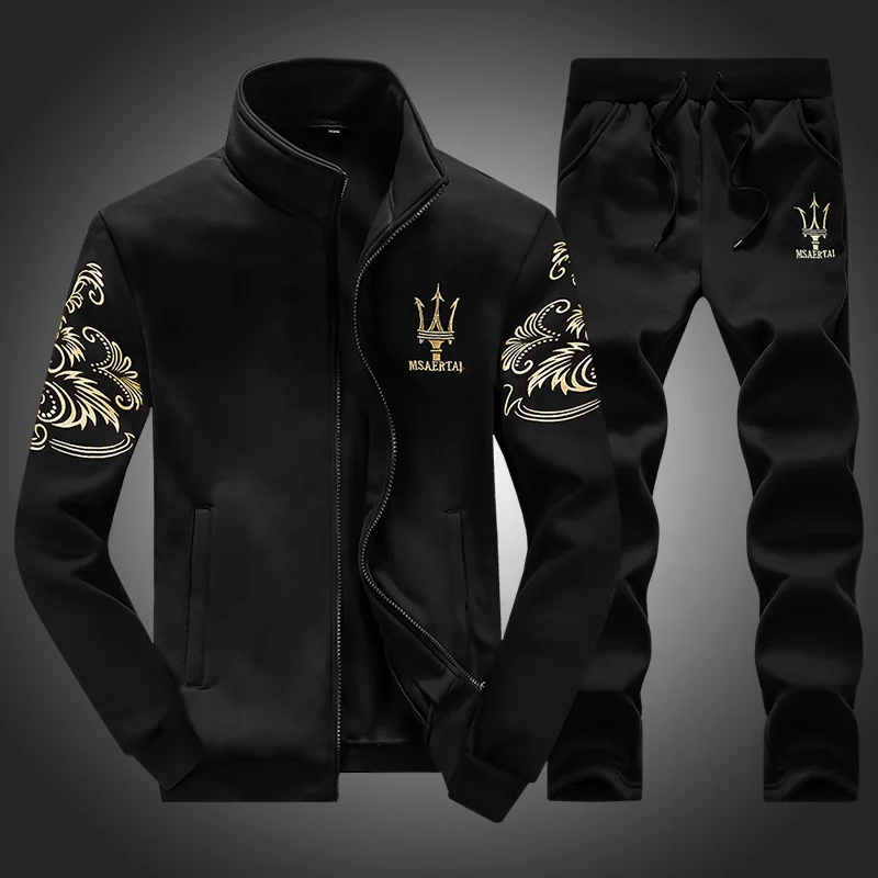 

Letter Pattern Men's Sports Suits Men Outdoor Sports Leisure Sweater Jacket