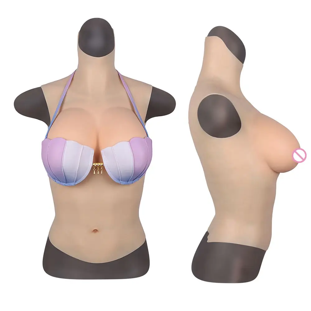 

URCHOICE comfortable super soft wearable breast form huge cups fake boobs transvestite CD TD crossdresser for upper body