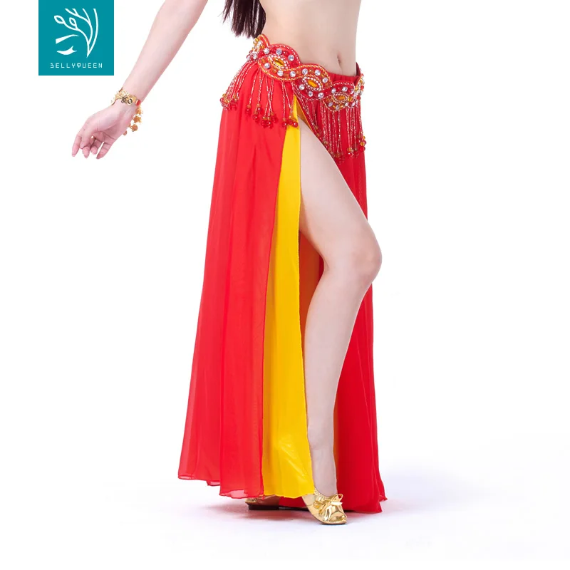 
Chiffon double colors belly dance skirt BellyQueen 
