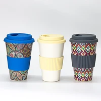 

Biodegradable Wheat Straw Bamboo Fibre Coffee Cup Reusable Coffee Mug 2020 New Arrivals