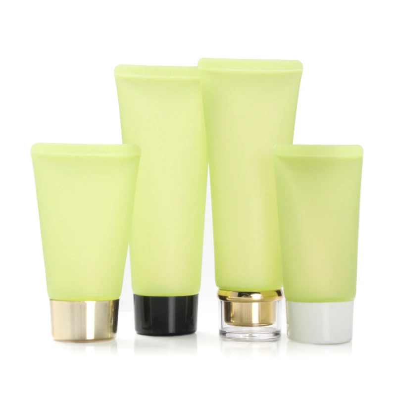 

50ml 100ml Green Facial Cleanser Tube Bottle Body Lotion Squeeze Soft Tube for Cream Conditioner Shampoo Shower Gel