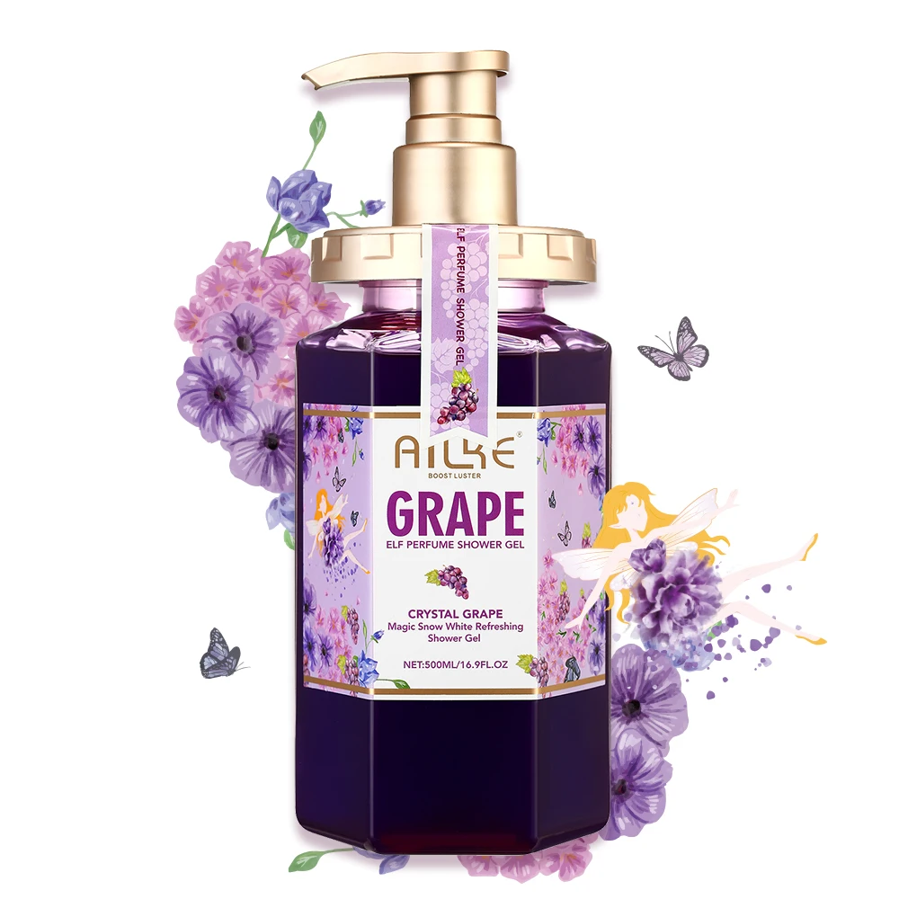 

Customized Labels 500ml Grape Body Wash Moisturizer Shower Gel