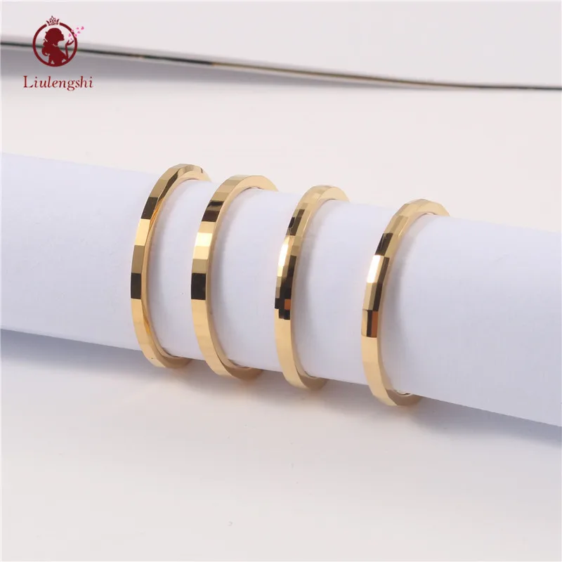 

Simple Design Couple Stainless Steel Thin Ring High Polished Gold Plating Smooth Tail Ring