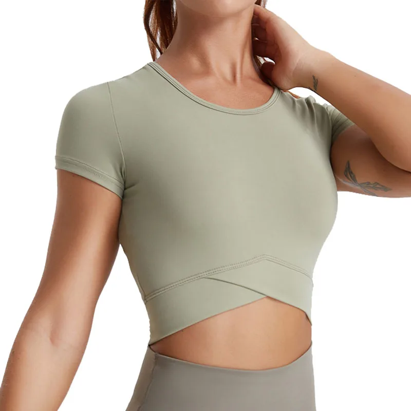 Women's Cool Compression Burnout Active Running Athletic Sweat T Shirt