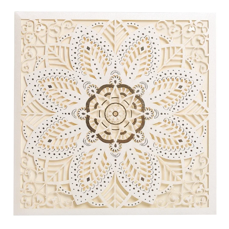 
laser cut retirement / square wedding invitation cards 