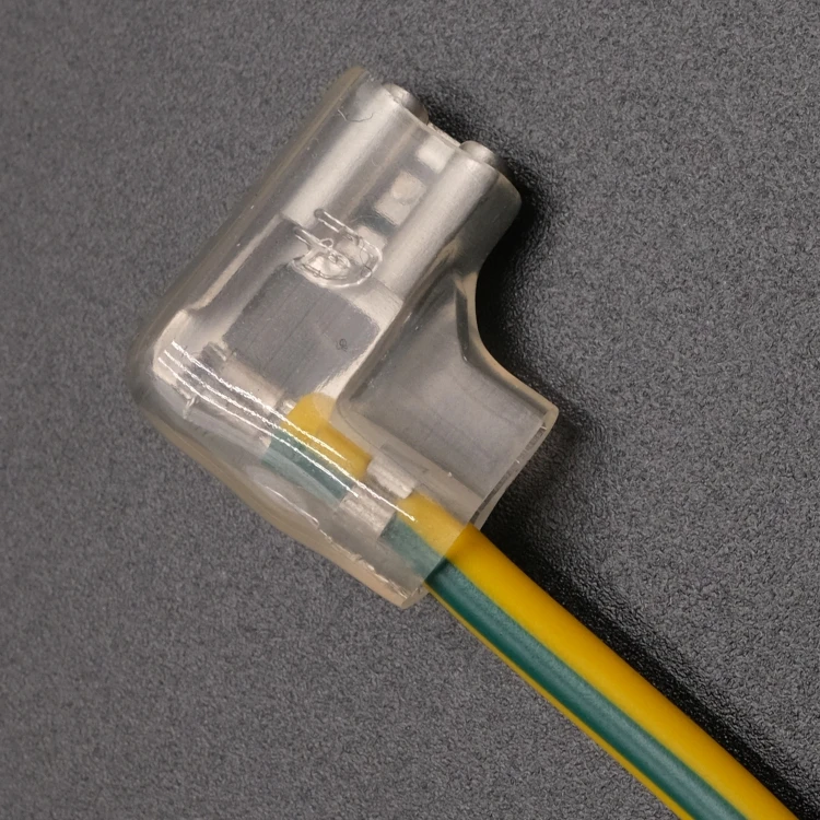 90 度接头压接母头端子直角型 led 汽车推折插入接头弹簧压接连接器