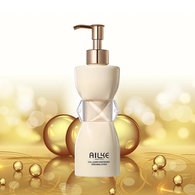 

AILKE 2020 Hot Selling Collagen Repair Whitening Body Lotion Apply To Black Skin