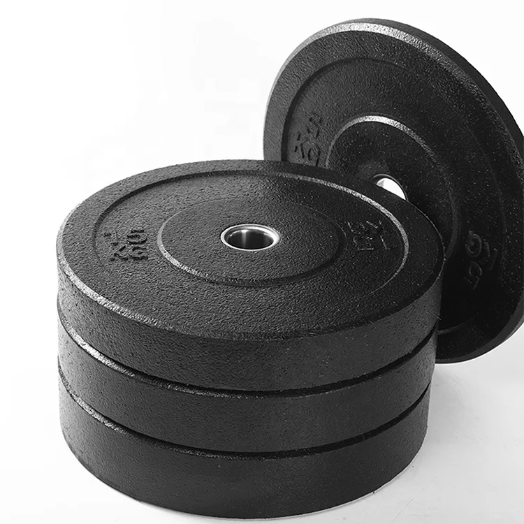 

Durable rubber 45LB crumb Bumper Plate, Black
