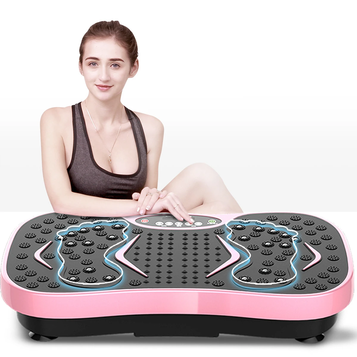 

Shaking machine non - fat machine helps the fitness family to shape the body silent vibration lazy people lose weight, Black