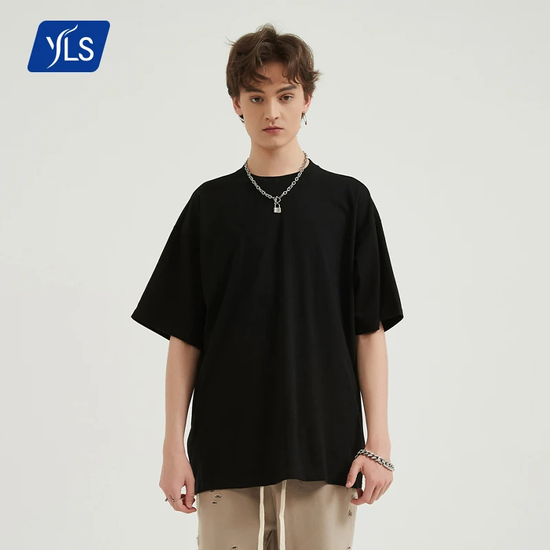 

YLS High Quality 210gsm Mens T Shirt 100 Cotton Blank Oversize T-Shirt Custom