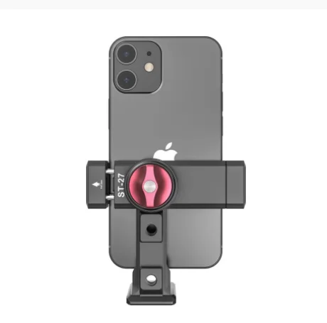 

Original Ulanzi ST-27 Metal Phone Mount Holder for iPhone 12 Pro Max Mini 11 Xs Vertical Shooting Smartphone Clip with Cold Shoe, Black
