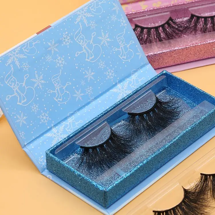 

Wholesale Private Label 25mm False Eyelashes 5 Pairs 3d Mink Lashes Eyelash Packaging Box Vendors, Natural black or colorful