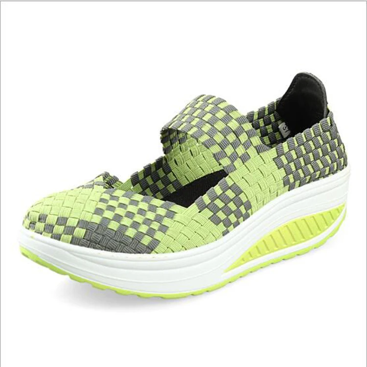 

Women's hand-woven outdoor leisure walking shoes comfortable soft-soled rocking shoes fashion tennis wholesale running shoes