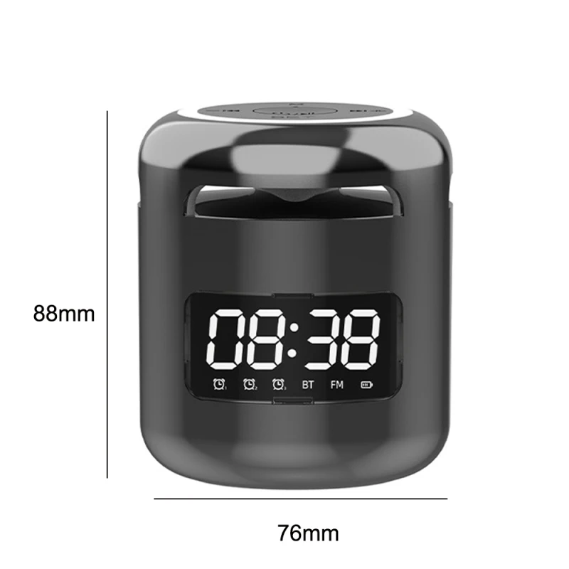 

Amazon Top Seller Portable Speaker JM01 Mini Card Outdoor Portable Wireless Speaker Digital Led Alarm Clock Speakers