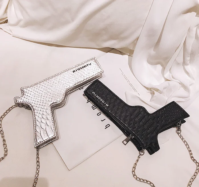 

New style gun shape women shoulder crossbody bag fashion women hand bags cute mini coin lipsticks purse bag clutch, Customized color