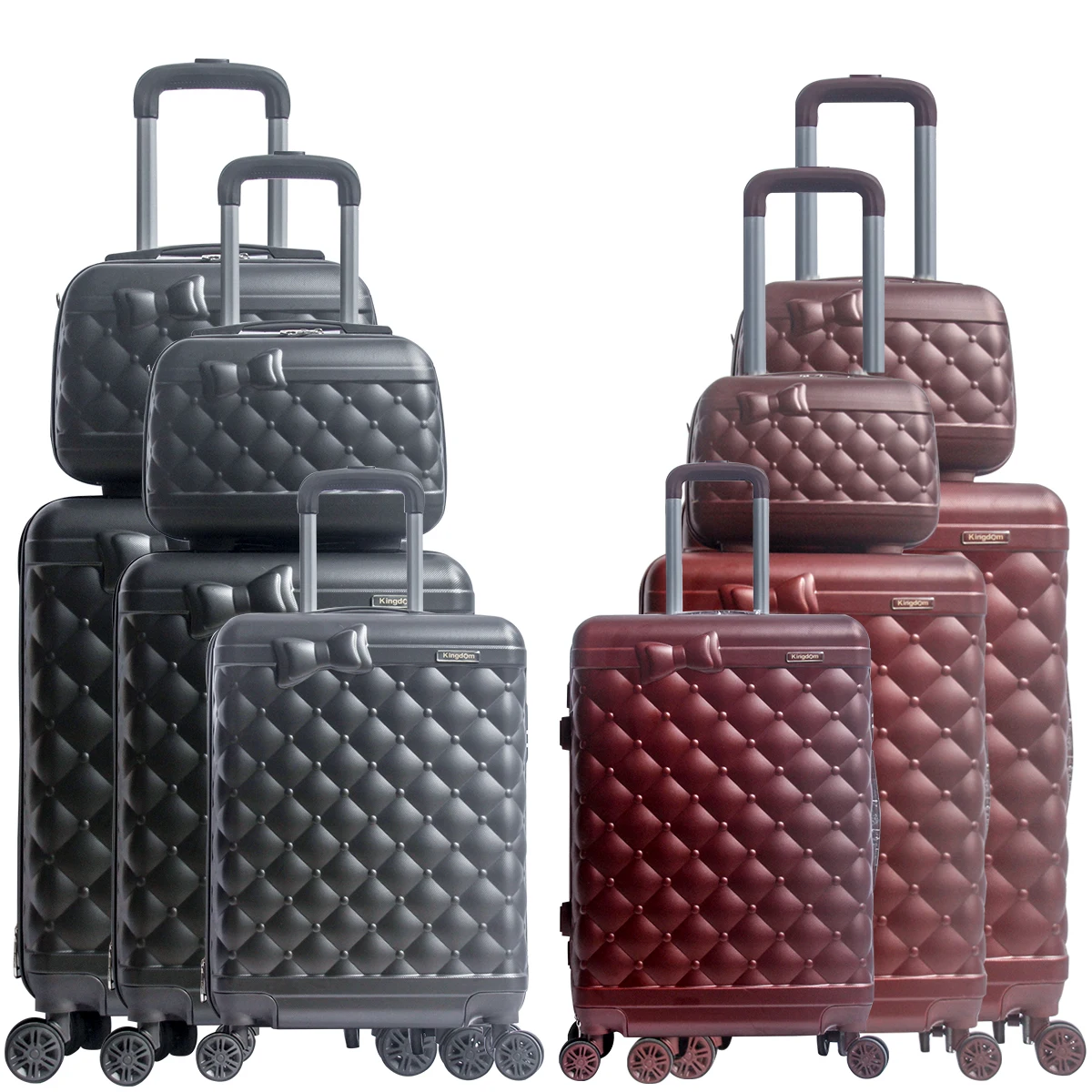 

5 piece high quality light weight hard plastic abs carry luggage set for travel, Customized color
