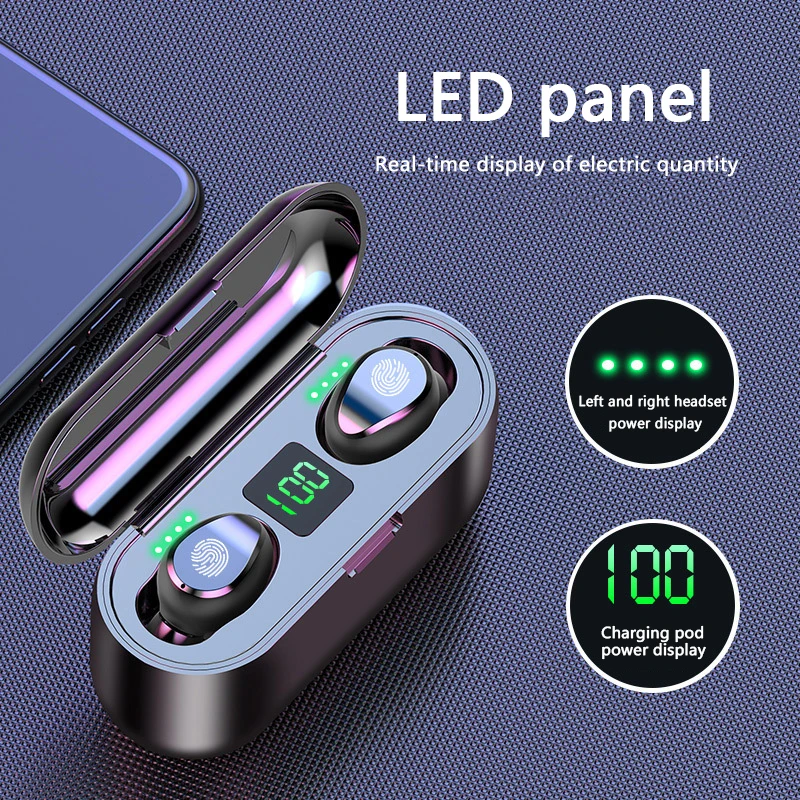 

High Quality Wholesale 2021 Mini Waterproof And Noise Reduction Wireless 5.0 Earbuds Led Display Mobile Phone Headphone Bluetoot