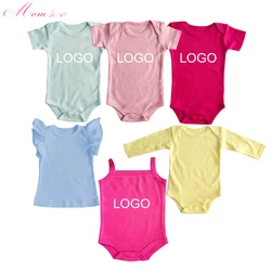 New Born Baby Onesie Baby Boy Clothes Set Jumpsuit Custom Blank Plain 100% Organic Cotton Baby Girl Clothes Rompers
