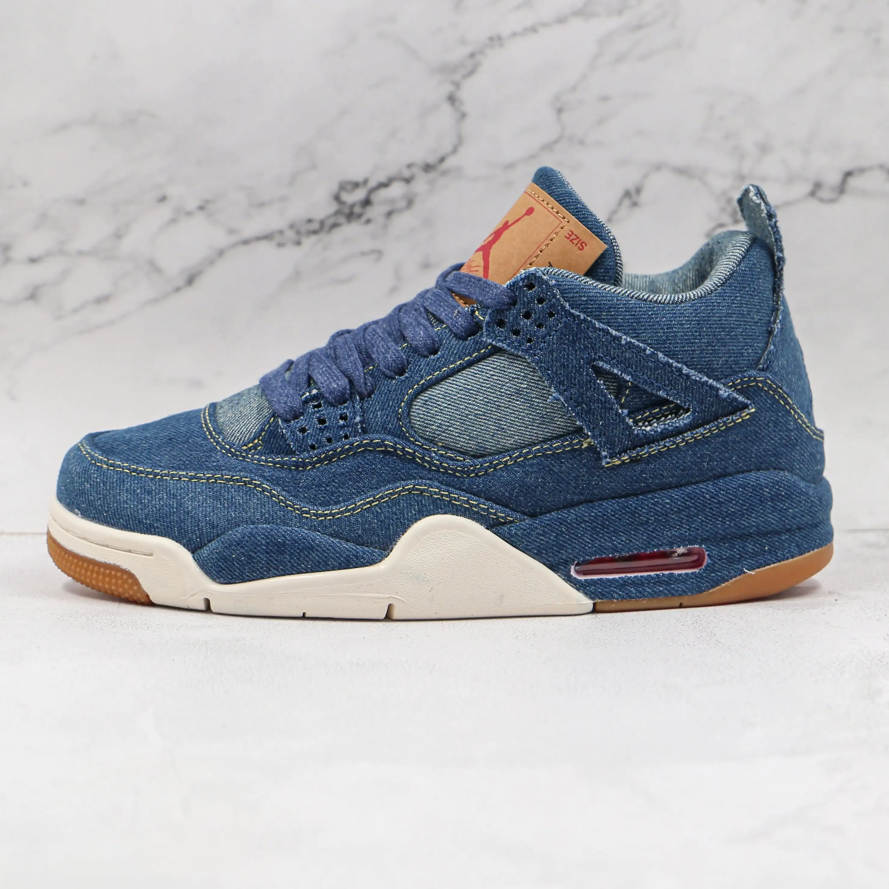 

High Quality Casual Denim Blue AJ4 Nike Air Jordan 4 Retro Zapatillas Men Sneaker Shoes