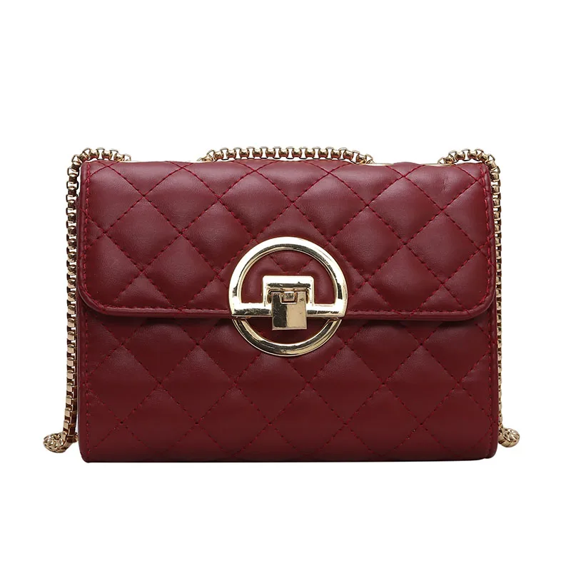 

2020 Metal Chain PU bag woman sling bag stylish shoulder bags
