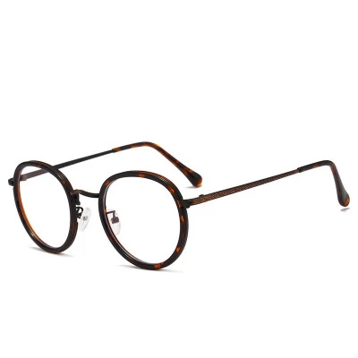 

Figure Round Computer Glasses Metal Anti Blue Light Glass Optical Frame for Men Women