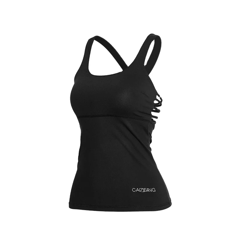

New summer women's yoga vest back shaping padded outer wear sexy top quick-drying running fitness sports sling