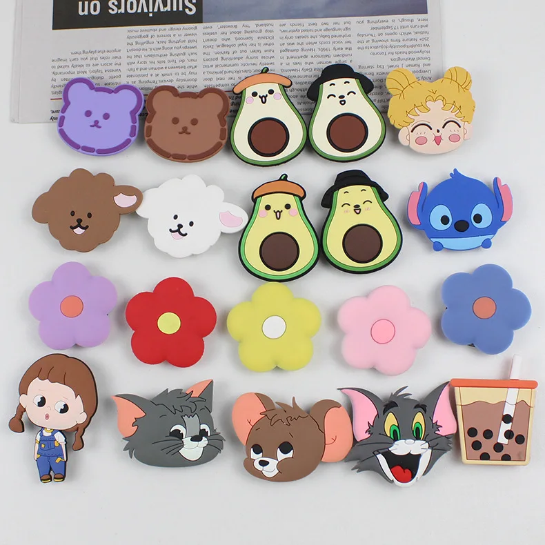 

Foldable Telescopic Mobile Phone Bracket Cartoon Silica Gel Folding Bracket