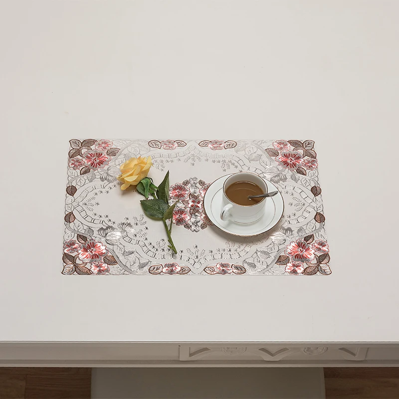 

Waterproof Felt Gold Restaurant PVC Rectangle Placemat Place Mat Doilies