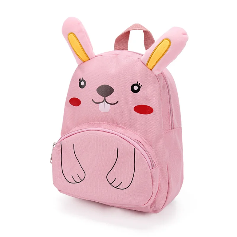 

Wholesale Cartoon Animal Print Bags For Three Colors Nylon Material High Quality Kids Backpack Kindergarten